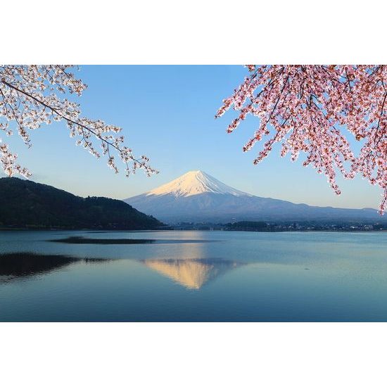 Fotótapéta a Fuji tükörképe a tó felszínén