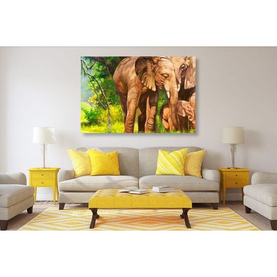 Kép elefántok az oázisban