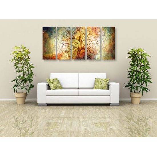 5 részes kép életfa az élet körforgásában