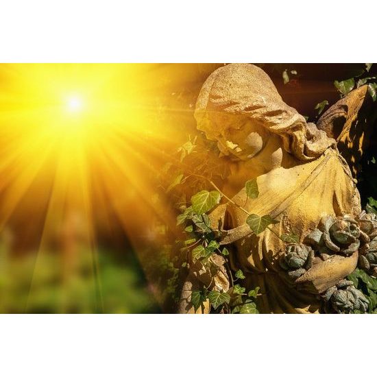 Fotótapéta angyal a nap ragyogásában