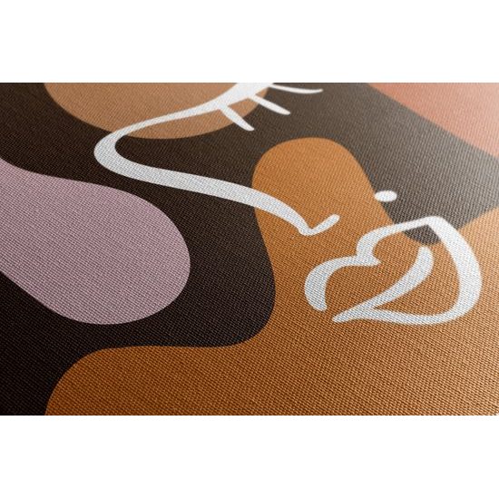 Kép női arcvonások föld árnyalataiban