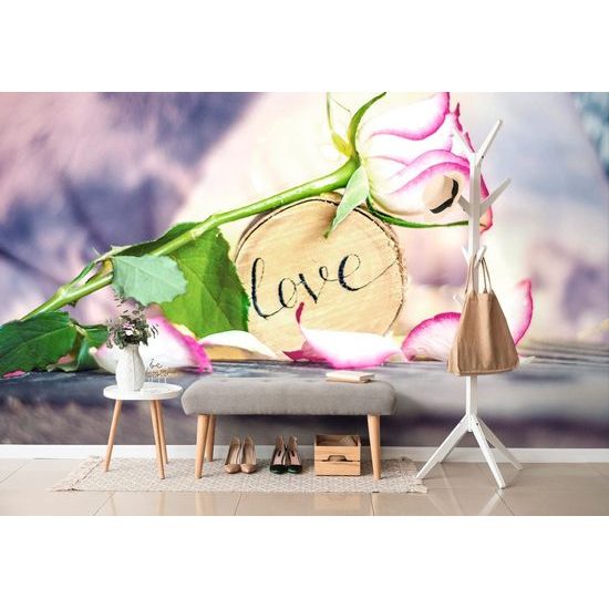 Öntapadó fotótapéta a szerelem rózsája