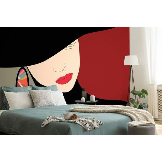 Tapéta titokzatos nő kalapban