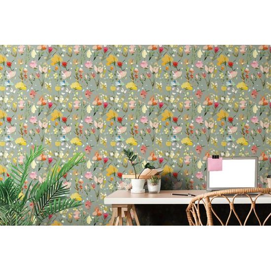 Tapéta absztrakt rét virágok