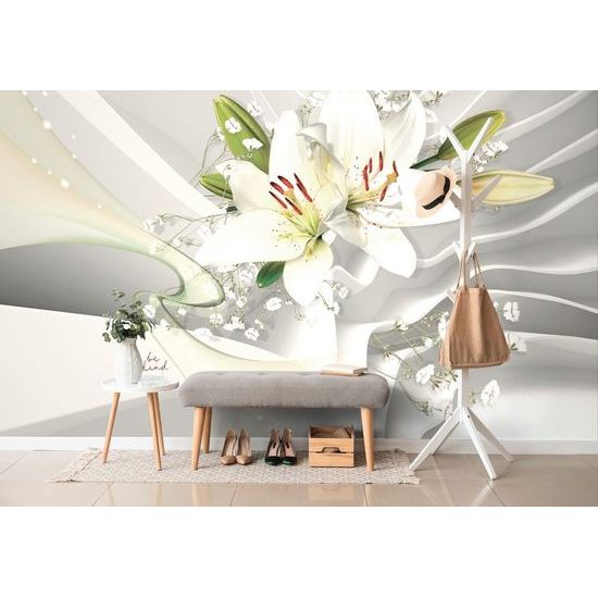 Tapéta egyedi fehér liliom