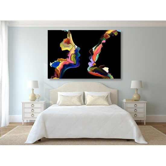 Kép emberi arcok különleges absztrakciója