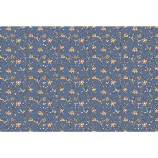 Öntapadó tapéta festett virágok kék kivitelben