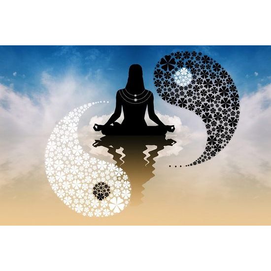 Jóga tapéta a jin és jang ölelésében