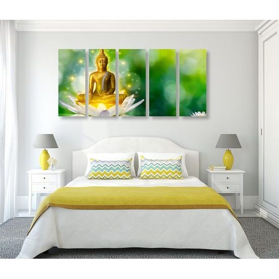 5 részes kép harmonikus Buddha