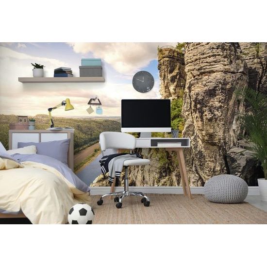 Öntapadó fotótapéta kilátás az Elba folyóra a sziklákról