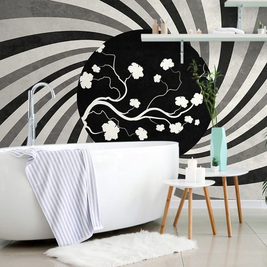 Öntapadó tapéta érdekes fekete-fehér grunge háttér