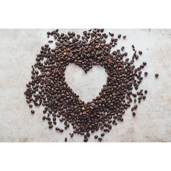 Kép szeretet és kávészemek