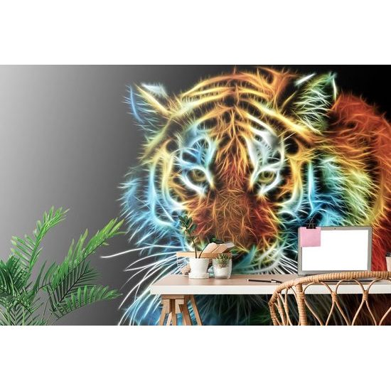 Eredeti tigris öntapadó tapéta absztrakt tapintással