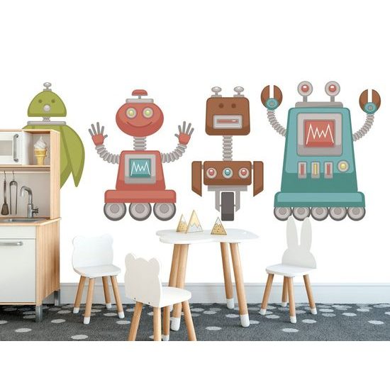 Öntapadó tapéta robot barátok