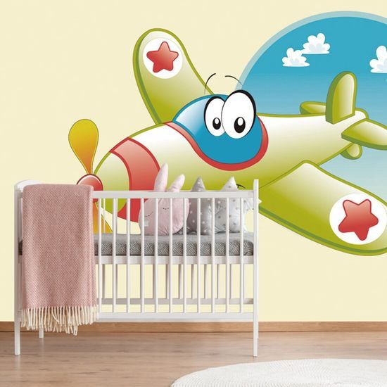 Tapéta boldog repülőgép a felhőkben