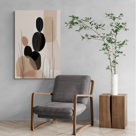 Kép absztrakt botanikus alakzatok kaktusz