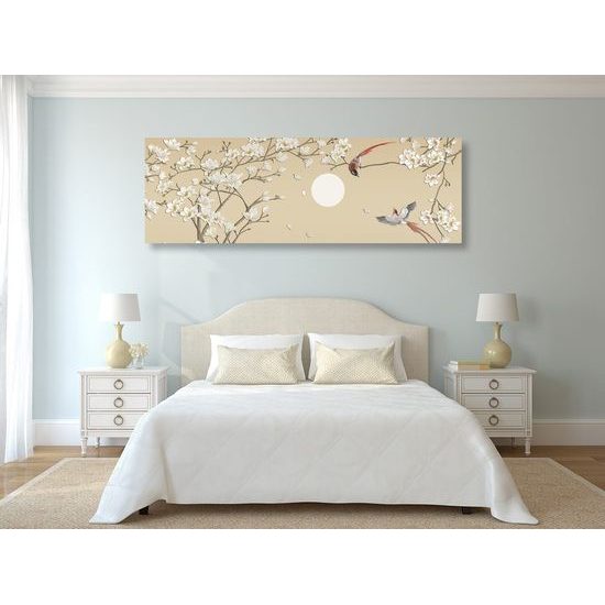 Kép faágak közt repülő madárkák