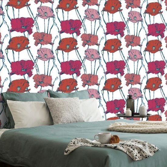 Tapéta virágzó mák