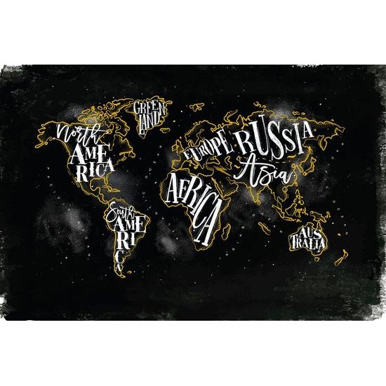 Öntapadó tapéta modern világtérkép