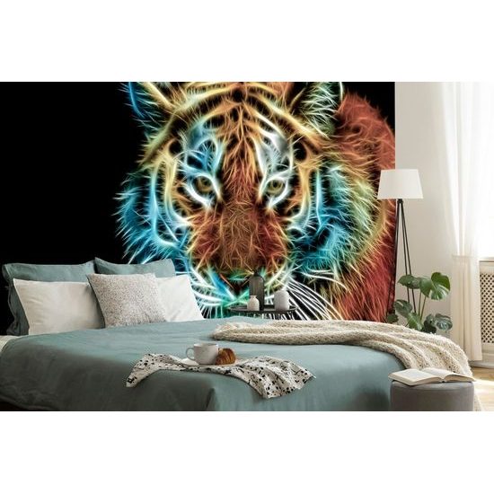 Eredeti tigris öntapadó tapéta absztrakt tapintással