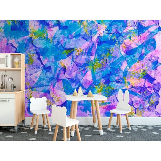 Öntapadó tapéta búzavirág kék absztrakció