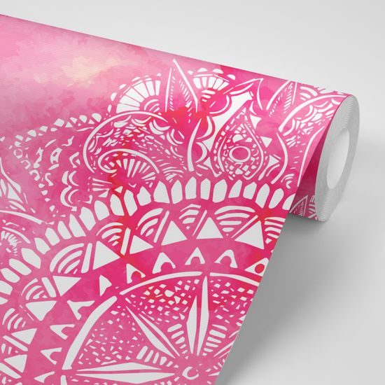 Öntapadó tapéta Mandala rózsaszín kivitelben