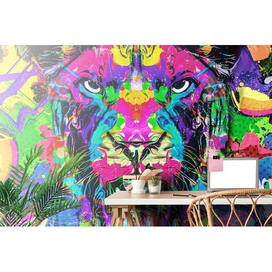 Öntapadó tapéta színes illusztráció- egy vadállat