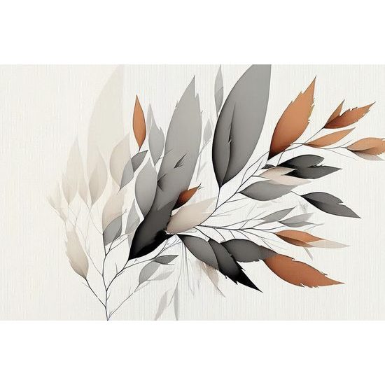 Kép minimalista ág levelekkel