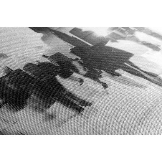 Kép emberek tükörképe fekete-fehér kivitelben