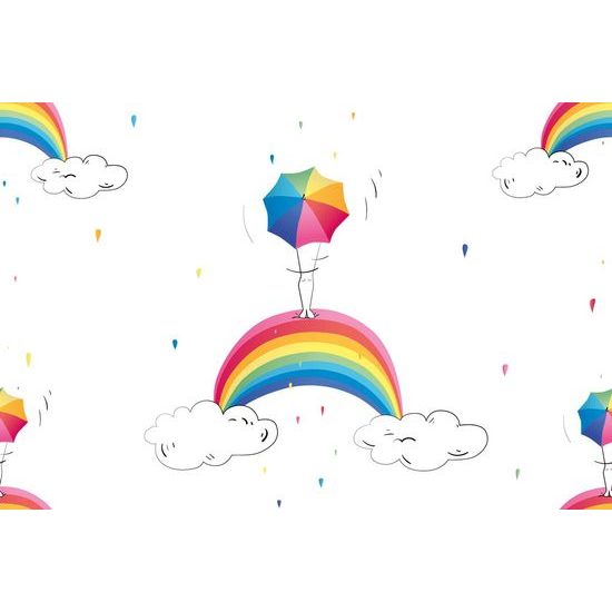 Öntapadó tapéta szivárvány eső