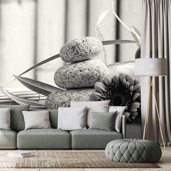 Gyönyörű csendélet öntapadó fotótapéta fekete-fehérben