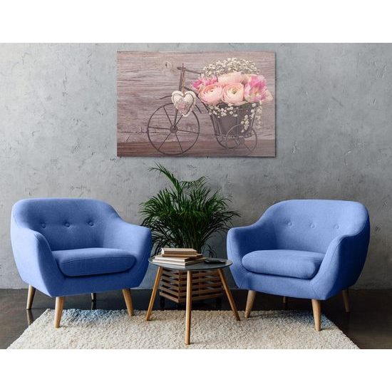 Kép kerékpár virágokkal vintage stílusban