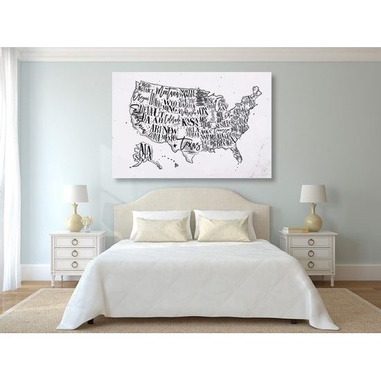 Parafa kép az USA modern térképe államokkal