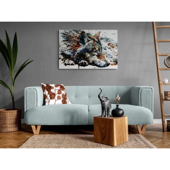 Kép titokzatos farkas festménye