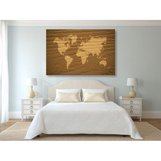 Parafa kép térkép barna színben