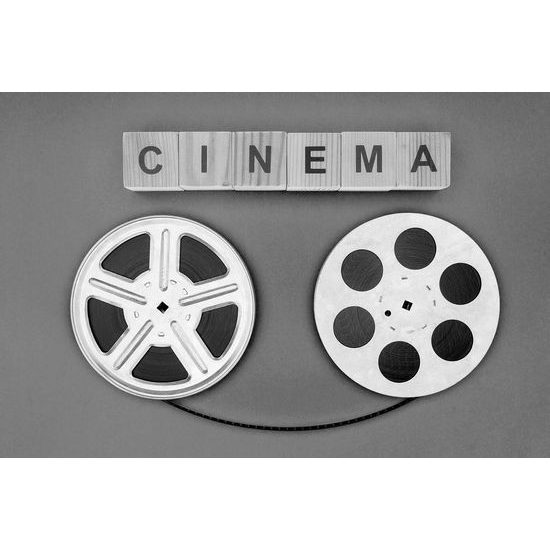 Fekete-fehér retro film tekercs fotótapéta