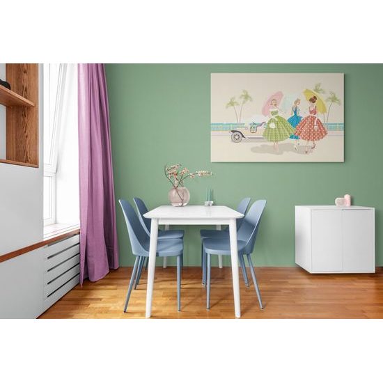 Kép elegáns hölgyek retro stílusban