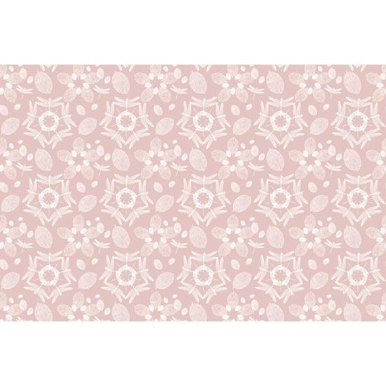 Tapéta kecses szitakötők rózsaszín alapon