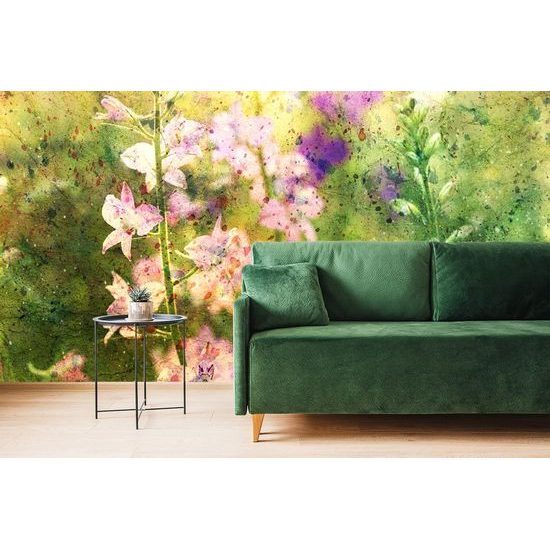 Tapéta szokatlan rajz egy növény a hegyekből