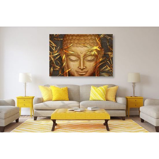 Kép mosolygó Buddha arcrészletei