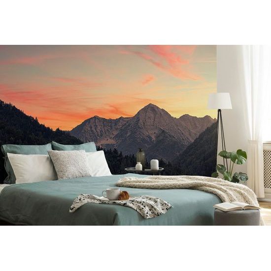 Öntapadó fotótapéta ég naplemente után a hegyek felett