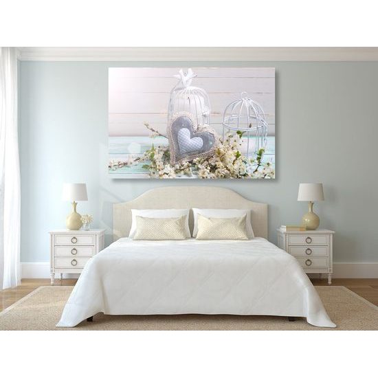 Kép csendélet szívvel vintage stílusban