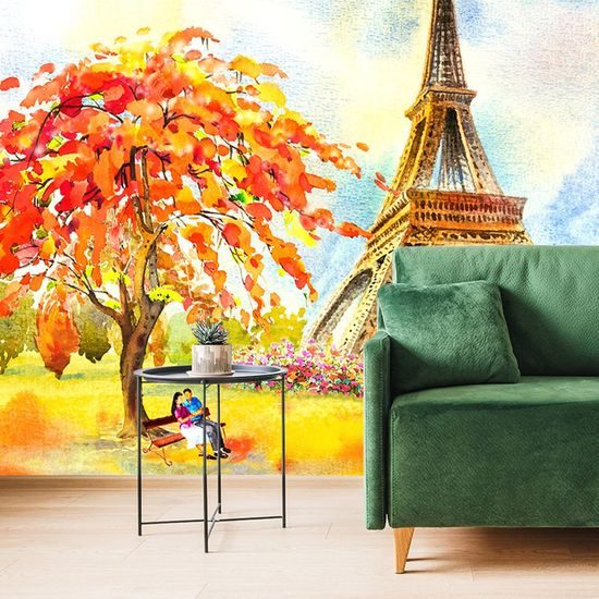 Öntapadó tapéta pasztell festmény az Eiffel-toronyról
