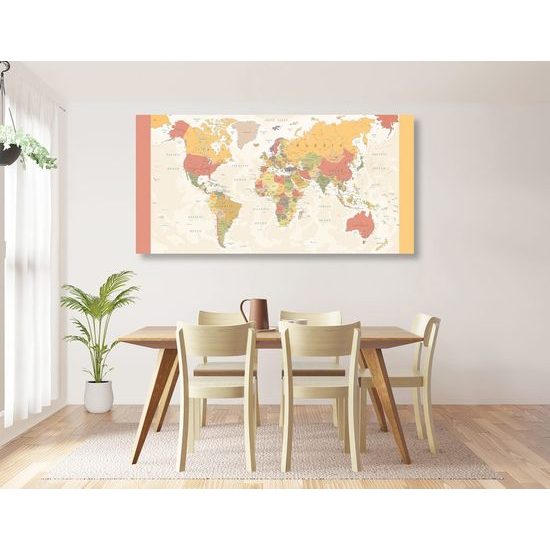 Kép világtérkép részletes kivitelben