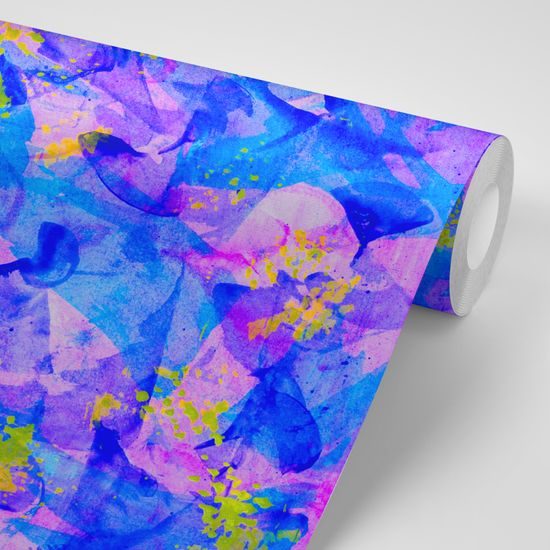 Öntapadó tapéta búzavirág kék absztrakció