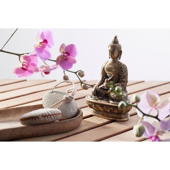 Csendélet öntapadó tapéta egy meditáló Buddhával