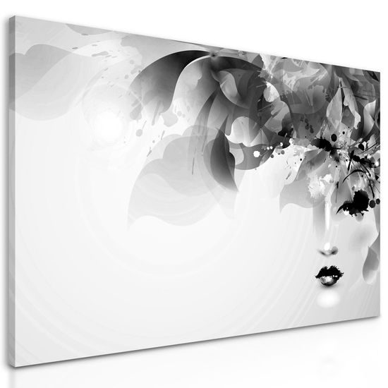 Kép női gyengédség fekete-fehér kivitelben