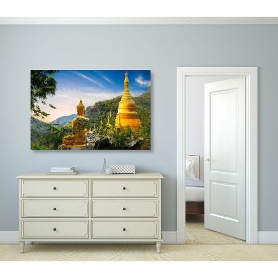 Kép arany Buddha és a természet gyönyörei