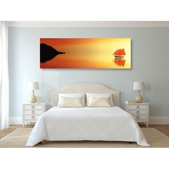 Kép csónak a nyílt tengeren