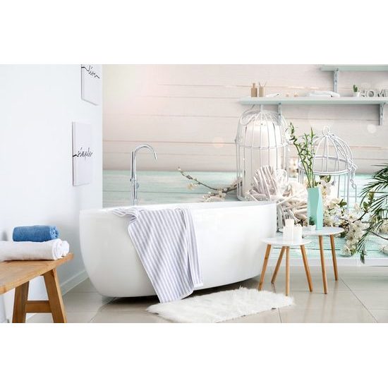 Fotótapéta fehér lámpások szívvel